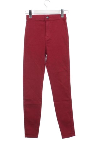 Blugi de femei Bershka, Mărime XS, Culoare Roșu, Preț 119,03 Lei, #137287508