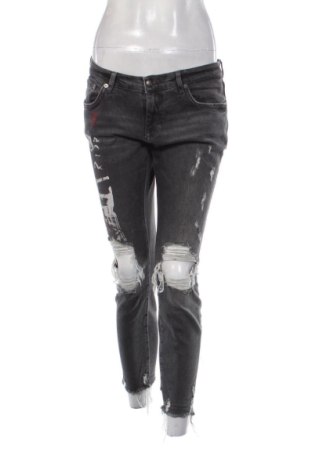 Дамски дънки Zara, Размер L, Цвят Сив, Цена 12,00 €, #137320363