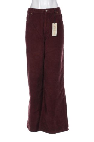 Pantaloni de velvet de femei Don't Think Twice, Mărime 3XL, Culoare Roșu, Preț 115,48 Lei, #137292979
