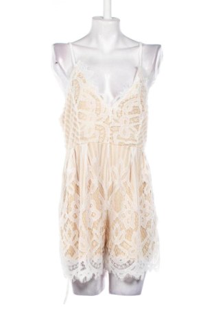 Salopetă scurtă de damă Unbranded, Mărime L, Culoare Bej, Preț 78,74 Lei, #137313307