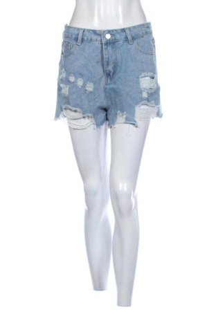 Pantaloni scurți de femei SZACHOWNICA, Mărime L, Culoare Albastru, Preț 96,88 Lei, #137291128