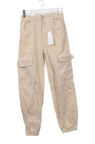 Pantaloni de femei Bershka, Mărime XS, Culoare Bej, Preț 69,99 Lei, #137198182