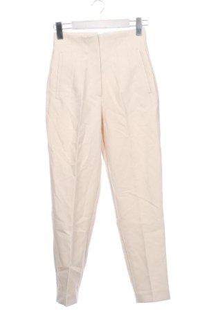 Pantaloni de femei Zara, Mărime XS, Culoare Ecru, Preț 86,33 Lei, #137249477