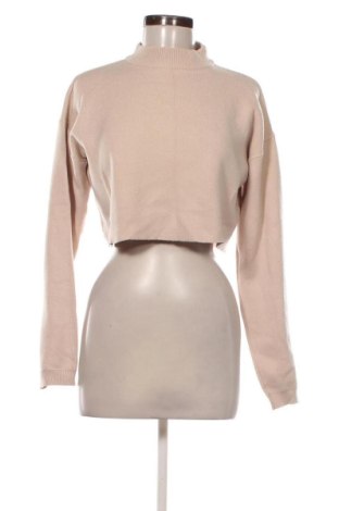Дамски пуловер Bershka, Размер M, Цвят Бежов, Цена 8,38 €, #137291998
