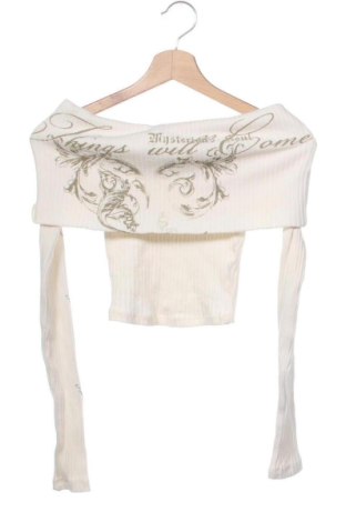 Top de femei Bershka, Mărime XXS, Culoare Ecru, Preț 57,74 Lei, #137150095