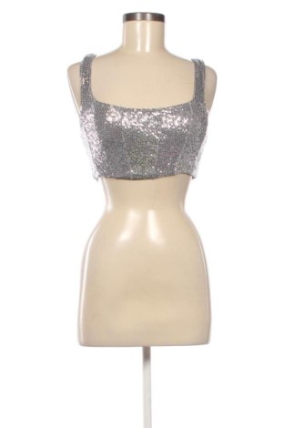 Top de femei Bershka, Mărime S, Culoare Argintiu, Preț 67,00 Lei, #137311826