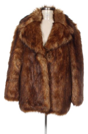 Дамско кожено палто Zara, Размер XL, Цвят Кафяв, Цена 216,63 €, #137292216