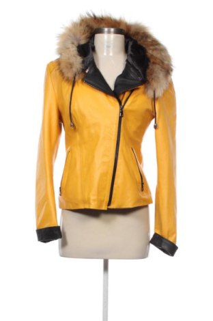 Geacă de piele pentru femei Unbranded, Mărime XL, Culoare Galben, Preț 295,00 Lei, #137288150