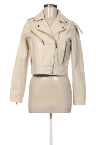 Geacă de piele pentru femei Zara, Mărime S, Culoare Ecru, Preț 125,98 Lei, #137308666
