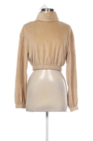 Дамско полo Bershka, Размер S, Цвят Бежов, Цена 6,62 €, #137323531
