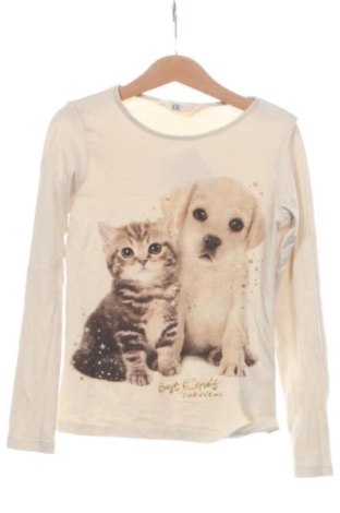 Детска блуза H&M, Размер 6-7y/ 122-128 см, Цвят Бежов, Цена 7,15 €, #137239480