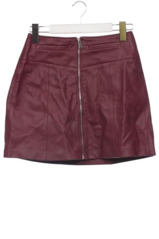 Fustă de piele Bershka, Mărime XS, Culoare Roșu, Preț 51,99 Lei, #137198151