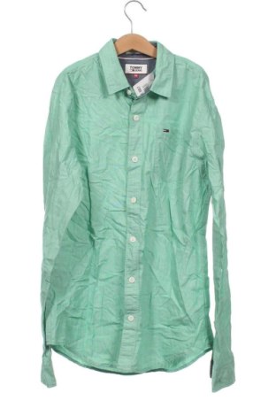 Cămașă de bărbați Tommy Jeans, Mărime XS, Culoare Verde, Preț 191,99 Lei, #137192007