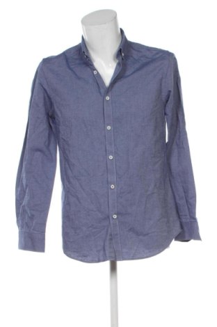 Мъжка риза Zara, Размер M, Цвят Син, Цена 14,29 €, #137295557