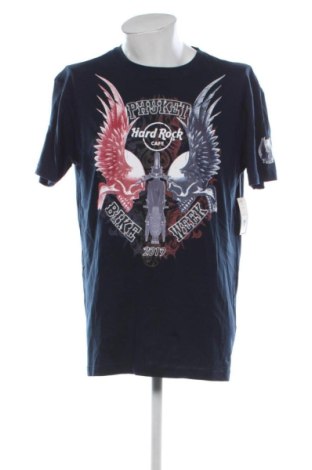 Herren Shirt Hard Rock Cafe, Größe L, Farbe Blau, Preis 20,00 €, #137306196