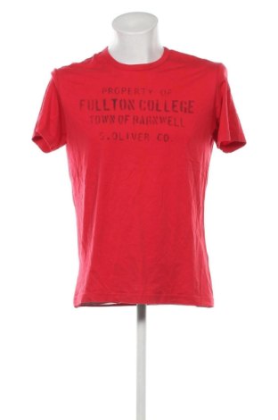 Męski T-shirt S.Oliver, Rozmiar L, Kolor Czerwony, Cena 42,34 zł, #137320866