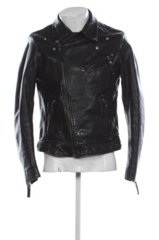 Мъжко кожено яке Guess, Размер M, Цвят Черен, Цена 112,00 €, #137272186