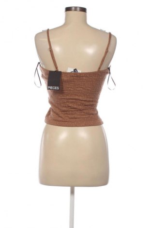 Γυναικείο τοπ Pieces, Μέγεθος L, Χρώμα Καφέ, Τιμή 4,99 €