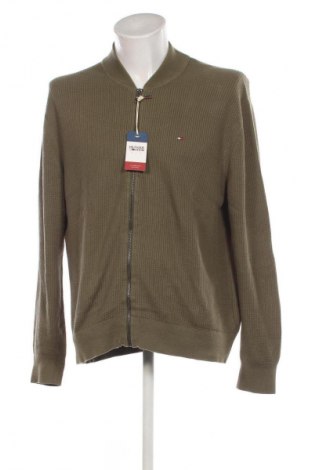 Jachetă tricotată de bărbați Tommy Hilfiger, Mărime L, Culoare Verde, Preț 259,99 Lei