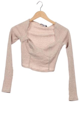 Bluză de femei Bershka, Mărime XS, Culoare Bej, Preț 34,89 Lei, #137191477