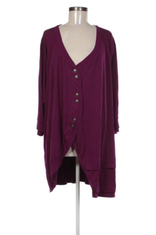 Damski kardigan X-Two, Rozmiar 4XL, Kolor Fioletowy, Cena 57,62 zł, #137391910