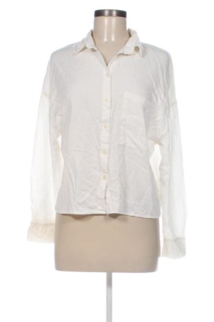 Cămașă de femei Bershka, Mărime L, Culoare Ecru, Preț 36,74 Lei, #137309960