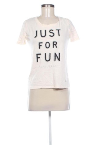 Damski T-shirt Pepe Jeans, Rozmiar S, Kolor ecru, Cena 59,27 zł, #137376659