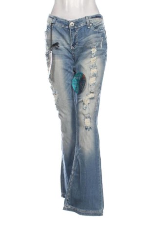 Blugi de femei Flare, Mărime XL, Culoare Albastru, Preț 104,98 Lei, #137329630