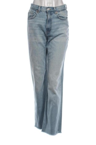 Damskie jeansy Zara, Rozmiar S, Kolor Niebieski, Cena 55,04 zł, #137364899