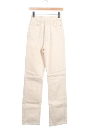 Blugi de femei Weekday, Mărime XXS, Culoare Ecru, Preț 157,47 Lei, #137374028