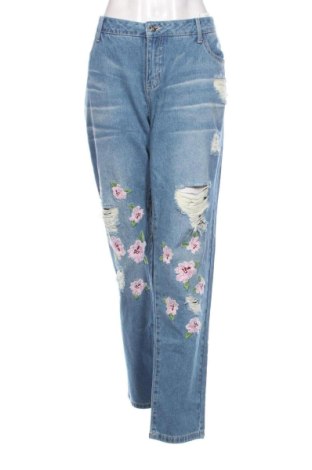 Damskie jeansy Rainbow, Rozmiar 3XL, Kolor Niebieski, Cena 68,55 zł, #137339404