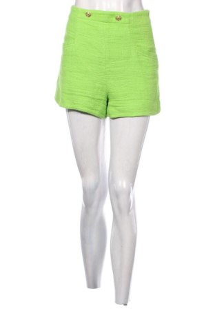 Pantaloni scurți de femei Zara, Mărime S, Culoare Verde, Preț 68,24 Lei, #137341973
