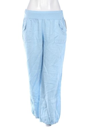 Pantaloni de femei Le Monde Du Lin, Mărime L, Culoare Albastru, Preț 391,99 Lei, #137355641