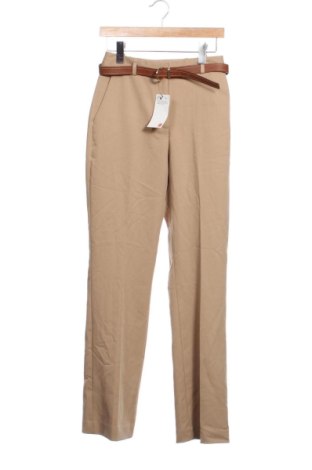 Damskie spodnie Zara, Rozmiar XS, Kolor Beżowy, Cena 123,40 zł, #137356543
