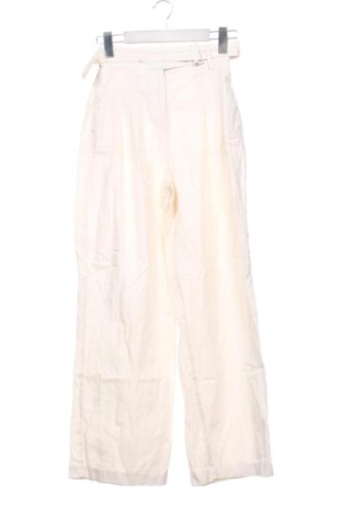 Pantaloni de femei Bershka, Mărime XXS, Culoare Ecru, Preț 73,49 Lei, #137353506