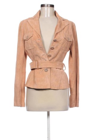 Damen Lederjacke Online, Größe M, Farbe Beige, Preis 61,00 €, #137331279