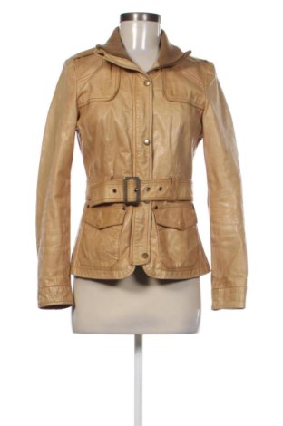 Dámska kožená bunda  Stradivarius, Veľkosť M, Farba Béžová, Cena  59,44 €, #137366202
