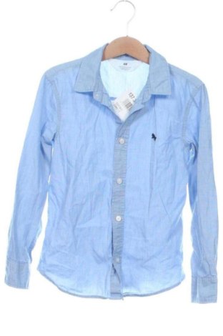 Kinderhemd H&M, Größe 6-7y/ 122-128 cm, Farbe Blau, Preis 6,00 €, #137342285