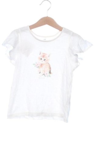 Kinder T-Shirt H&M, Größe 4-5y/ 110-116 cm, Farbe Weiß, Preis 7,00 €, #137336742