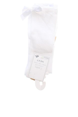 Kinder Socken Next, Größe 9-10y/ 140-146 cm, Farbe Weiß, Preis 6,61 €, #137348157