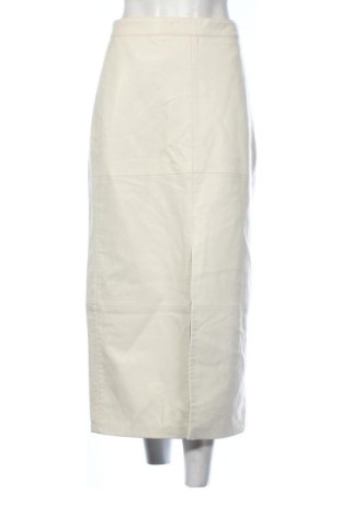 Skórzana spódnica H&M, Rozmiar L, Kolor ecru, Cena 63,50 zł, #137392934