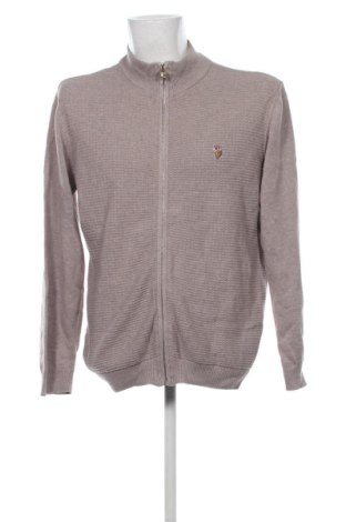 Herren Strickjacke U.S. Polo Assn., Größe XL, Farbe Beige, Preis 26,00 €, #137340080