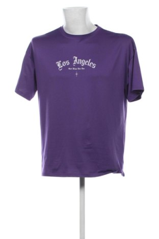 Męski T-shirt Manfinity, Rozmiar M, Kolor Fioletowy, Cena 38,10 zł, #137346618