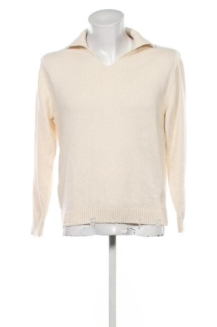 Pulover de bărbați Zara, Mărime M, Culoare Ecru, Preț 99,73 Lei, #137373574