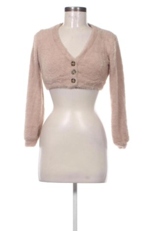 Damski kardigan Bershka, Rozmiar S, Kolor Beżowy, Cena 42,34 zł, #137427610