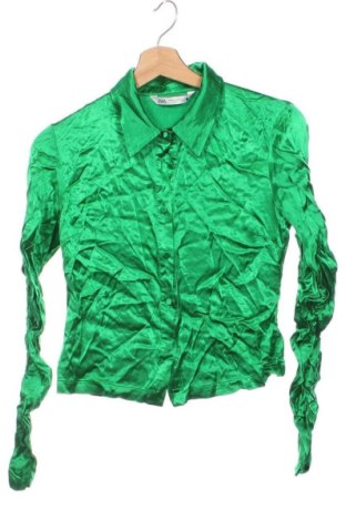 Дамска риза Zara, Размер XS, Цвят Зелен, Цена 9,00 €, #137408938