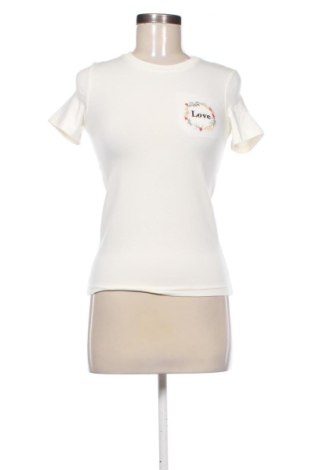 Γυναικείο t-shirt H&M, Μέγεθος XS, Χρώμα Εκρού, Τιμή 14,29 €, #137459832