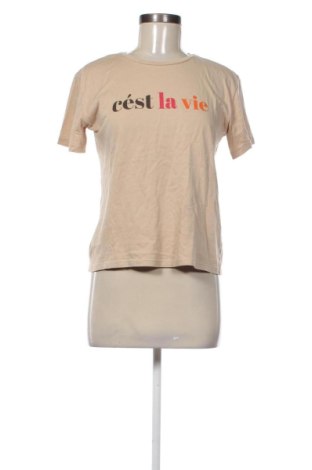 Damski T-shirt Trendyol, Rozmiar XS, Kolor Beżowy, Cena 33,87 zł, #137423363