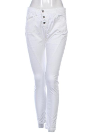 Pantaloni de velvet de femei Please, Mărime M, Culoare Alb, Preț 104,98 Lei, #137436894