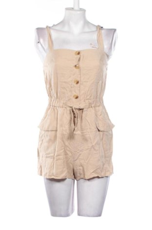 Salopetă scurtă de damă Bershka, Mărime S, Culoare Bej, Preț 53,31 Lei, #137433269